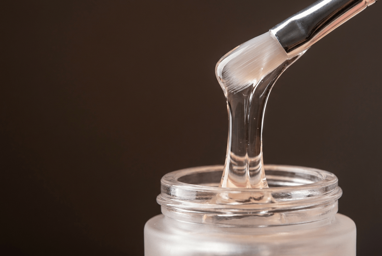 Materials for gel nail extensions with natural shapes