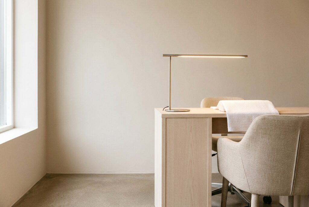 First nail appointment: a workstation prepared for a client